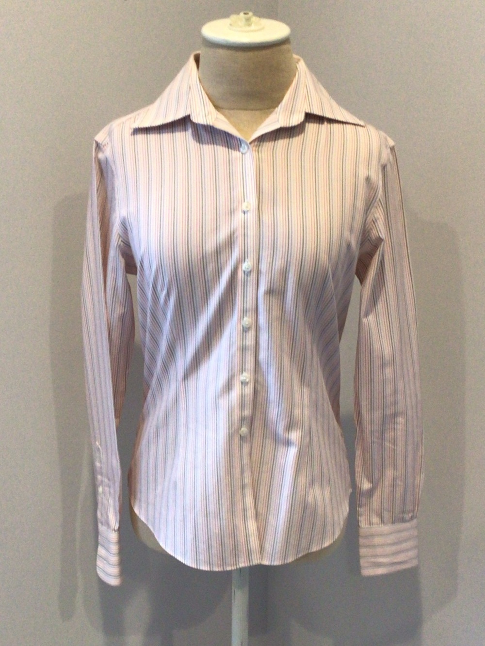 Brooks Brothers Pink and Blue Stripe Dress Shirt